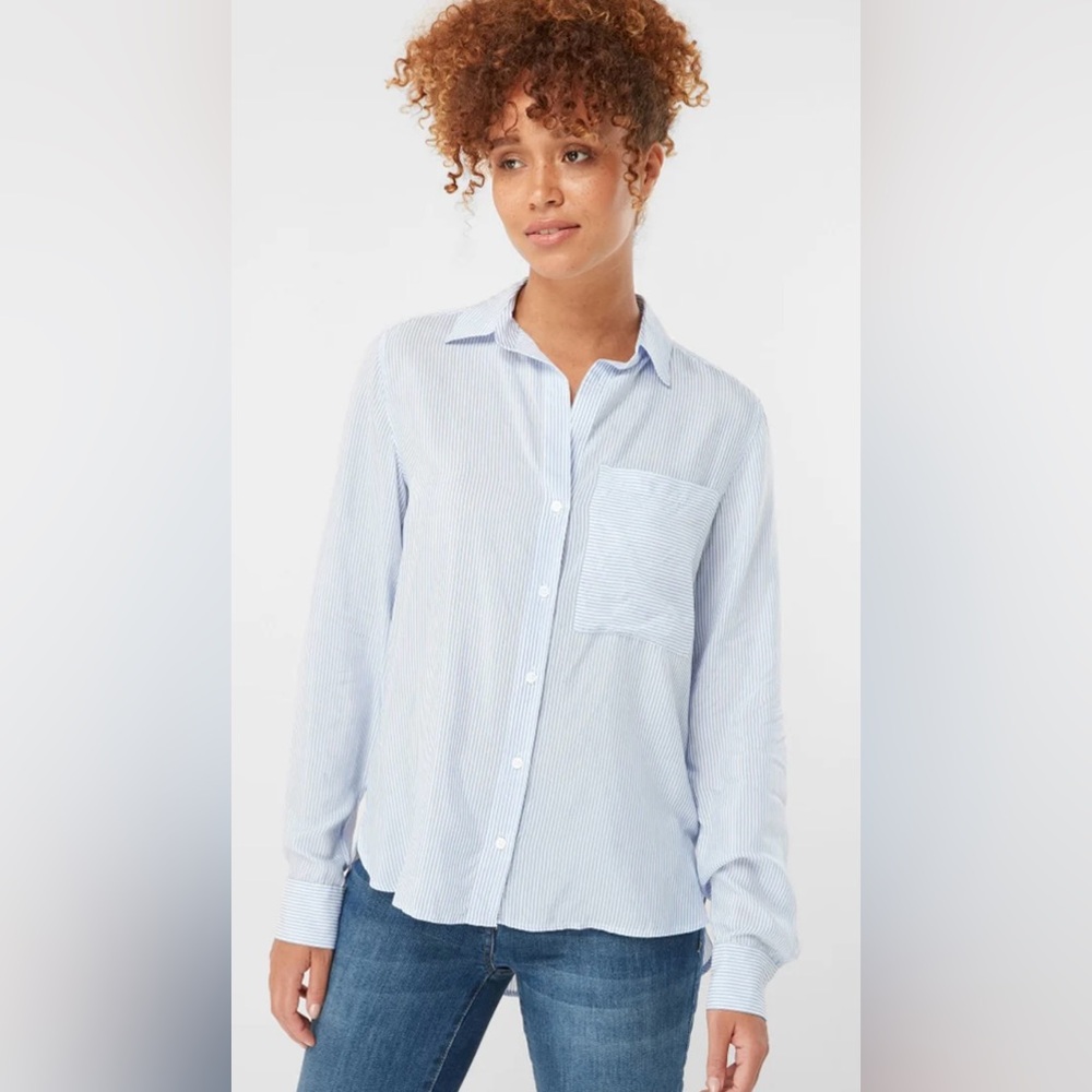 Next Blue Striped Button-Down Shirt